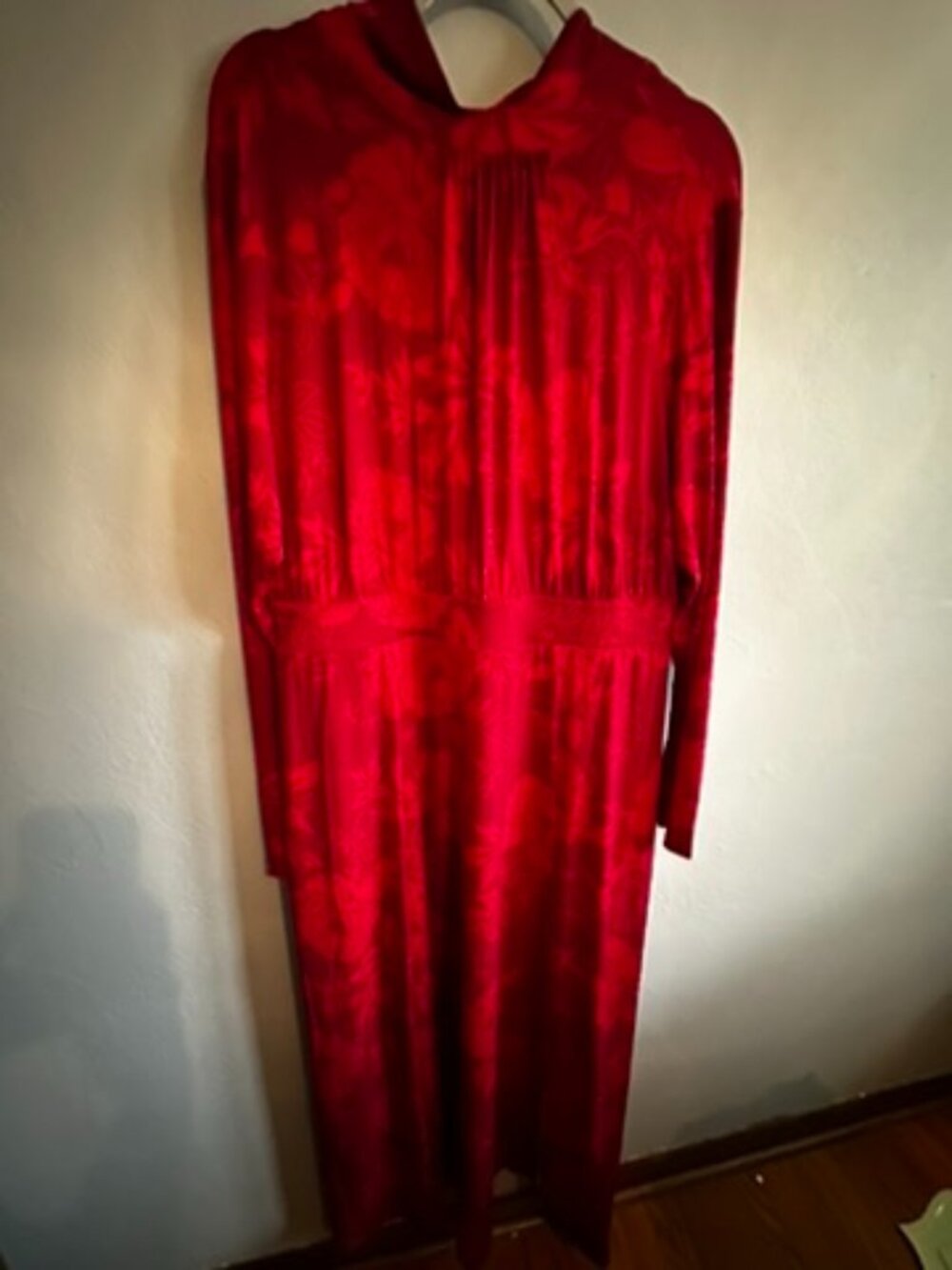 Lane Bryant Red Floral Long Sleeve Mock Neck Dress - Size 18/20 - NWT